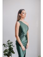 Lili - goblin zelené maxi šaty s uzlíkovým detailom