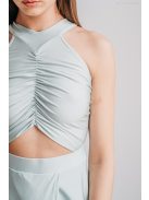 Eliza - nefritovo zelené špeciálne maxi šaty z elastického materiálu