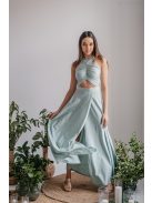 Eliza - nefritovo zelené špeciálne maxi šaty z elastického materiálu