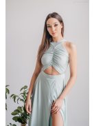 Eliza - nefritovo zelené špeciálne maxi šaty z elastického materiálu