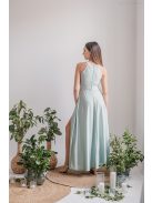 Eliza - nefritovo zelené špeciálne maxi šaty z elastického materiálu