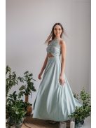 Eliza - nefritovo zelené špeciálne maxi šaty z elastického materiálu