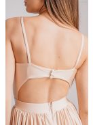 Lidia - špeciálne maxi šaty vo farbe make-upu