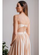 Lidia - špeciálne maxi šaty vo farbe make-upu