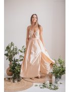 Lidia - špeciálne maxi šaty vo farbe make-upu