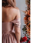 Rebeka - elastický crop top kávovo-krémovej farby