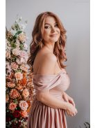 Rebeka - elastický crop top kávovo-krémovej farby