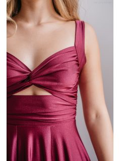 Zoe - maxi šaty z elastického materiálu vo farbe bolero