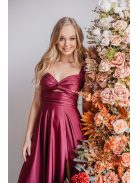 Zoe - maxi šaty z elastického materiálu vo farbe bolero