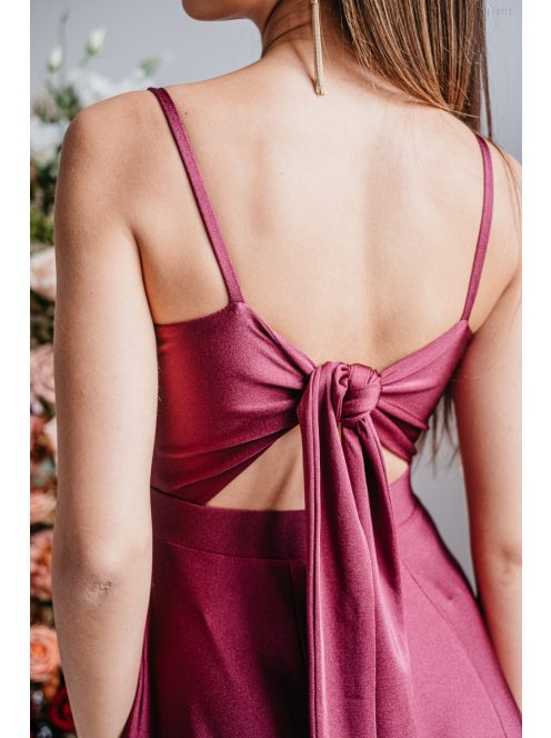 Dália - elastické maxi šaty so zaväzovaním na chrbte, vo farbe bolero.