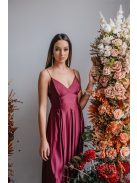 Zenina - maxi šaty s výstrihom do V a špagetovými ramienkami vo farbe bolero