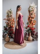 Zenina - maxi šaty s výstrihom do V a špagetovými ramienkami vo farbe bolero