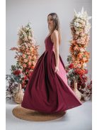 Zenina - maxi šaty s výstrihom do V a špagetovými ramienkami vo farbe bolero