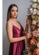 Zenina - maxi šaty s výstrihom do V a špagetovými ramienkami vo farbe bolero