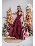 Zenina - maxi šaty s výstrihom do V a špagetovými ramienkami vo farbe bolero