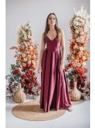 Zenina - maxi šaty s výstrihom do V a špagetovými ramienkami vo farbe bolero