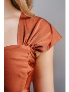 Rebeka - crop top z elastického materiálu, vo farbe dattero