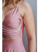 Yvonne - elastické maxi šaty s prekríženým topom vo farbe shiva