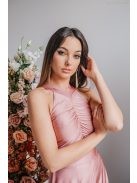 Eliza - špeciálne maxi šaty s preloženou sukňou, vo farbe shiva 