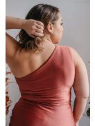 Lili - priliehavé maxi šaty s uzlíkovým detailom, vo farbe keňa