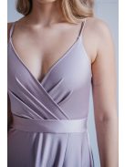 Abigél - maxi šaty vo farbe alchimia s preloženým dekoltom