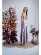 Abigél - maxi šaty vo farbe alchimia s preloženým dekoltom