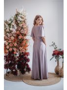 Nelli -maxi šaty s výstrihom do V a krátkym rukávom, vo farbe alchimia