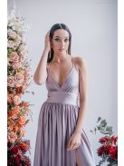 Emma - maxi šaty s výstrihom do V, so špeciálnym chrbtom, vo farbe alchimia