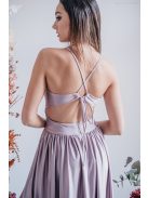 Emma - maxi šaty s výstrihom do V, so špeciálnym chrbtom, vo farbe alchimia