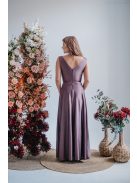 Heather - Maxi šaty s výstrihom do V, v supernatural farbe