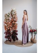 Zenina - maxi šaty s výstrihom do V a špagetovými ramienkami, vo farbe supernatural