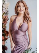 Szabina -priliehavé  maxi šaty s výstrihom do V,  v supernatural farbe