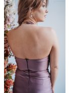 Szabina -priliehavé  maxi šaty s výstrihom do V,  v supernatural farbe