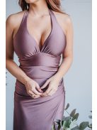 Szabina -priliehavé  maxi šaty s výstrihom do V,  v supernatural farbe