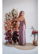 Szabina - priliehavé  maxi šaty s výstrihom do V,  v supernatural farbe