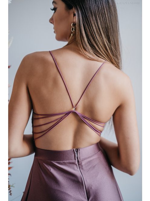 Gitta - maxi  šaty so špeciálnym riešením chrbta, v supernatural farbe