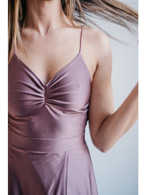 Gitta - maxi  šaty so špeciálnym riešením chrbta, v supernatural farbe