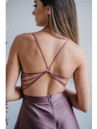 Gitta - maxi  šaty so špeciálnym riešením chrbta, v supernatural farbe