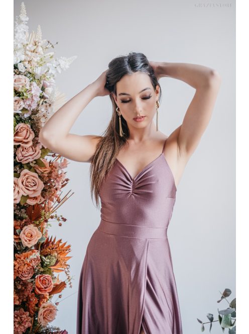 Gitta - maxi  šaty so špeciálnym riešením chrbta, v supernatural farbe