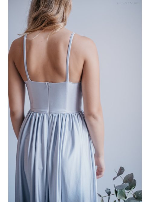 Hanna -  maxi šaty s výstrihom do V, vo filigránovej farbe