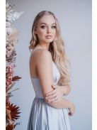 Hanna -  maxi šaty s výstrihom do V, vo filigránovej farbe