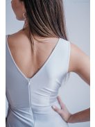 Heather - maxi šaty s výstrihom do V, vo filigránovej farbe