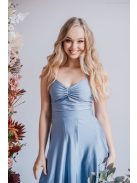 Gitta - maxi šaty  so špeciálnym riešením chrbta, vo farbe riva