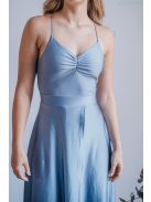 Gitta - maxi šaty  so špeciálnym riešením chrbta, vo farbe riva