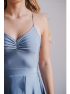 Gitta - maxi šaty  so špeciálnym riešením chrbta, vo farbe riva