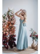 Dália – maxi šaty so zaväzovaním na chrbte, vo foresty zelenej farbe