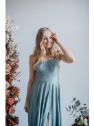 Dália – maxi šaty so zaväzovaním na chrbte, vo foresty zelenej farbe