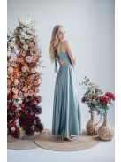 Dália – maxi šaty so zaväzovaním na chrbte, vo foresty zelenej farbe