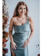 Helén - army zelené maxi šaty s asymetrickým topom