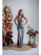 Helén - army zelené maxi šaty s asymetrickým topom